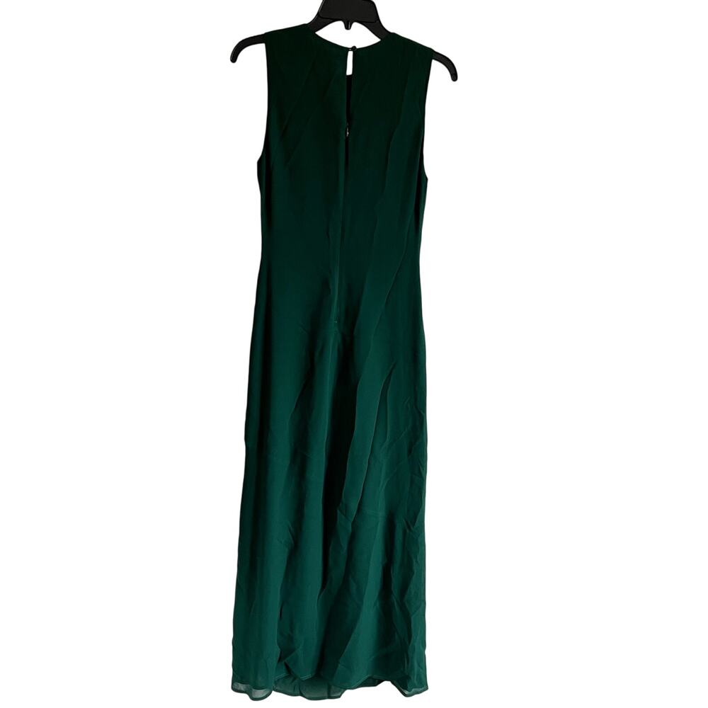 Reformation Dress Ledger Maxi Chiffon High Neck in Sycamore Green size 2 UB - Picture 4 of 9